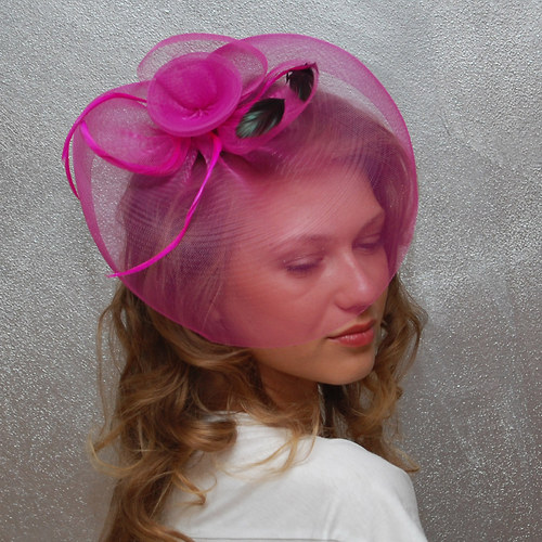 Lady Pink ... klobouk či fascinator — foto 2