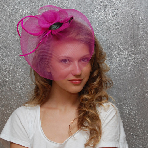 Lady Pink ... klobouk či fascinator — foto 4