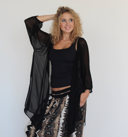 Lehká černá košile — foto 3