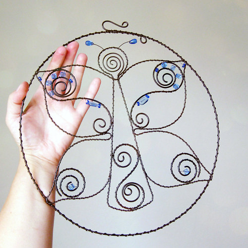 Drátovaný obraz - Motýl 30cm — foto 2