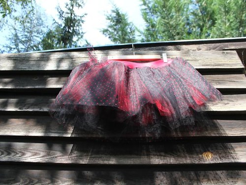 Tylová sukýnka Love red dots — foto 4