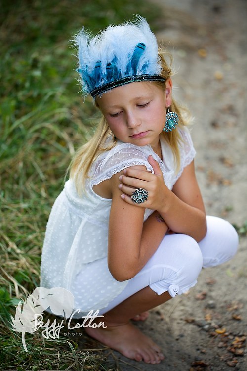 Indiánská čelenka modrá — foto 2