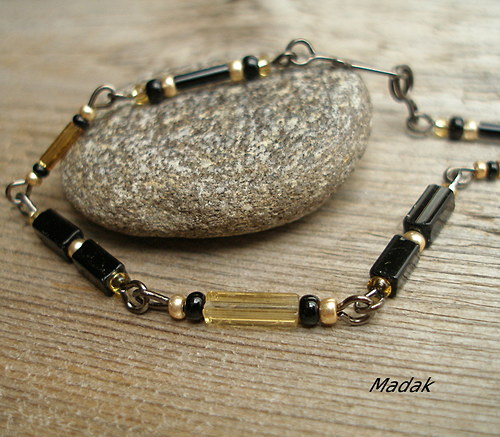 Gold and Black ..... náhrdelník — foto 3