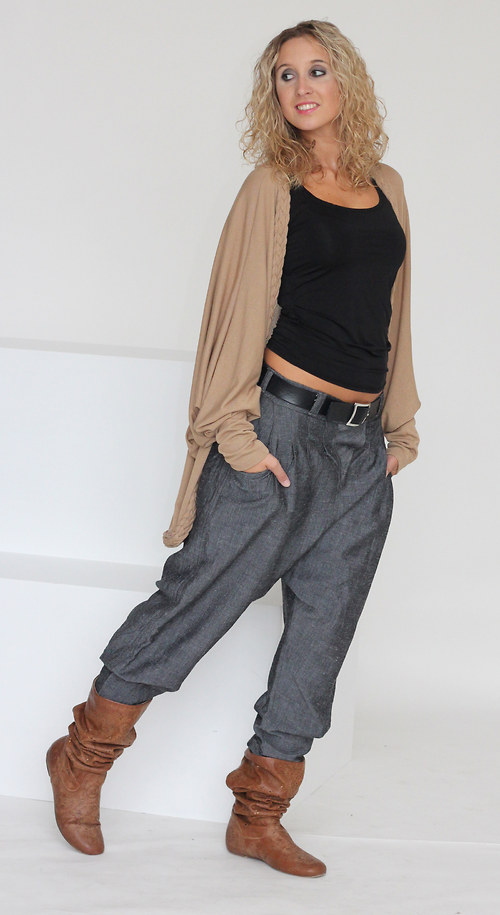 Unisex šedé kalhoty — foto 3