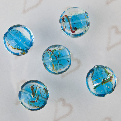 SKO270, LAMPWORK Skyblue FOSFOR /1ks — foto 2