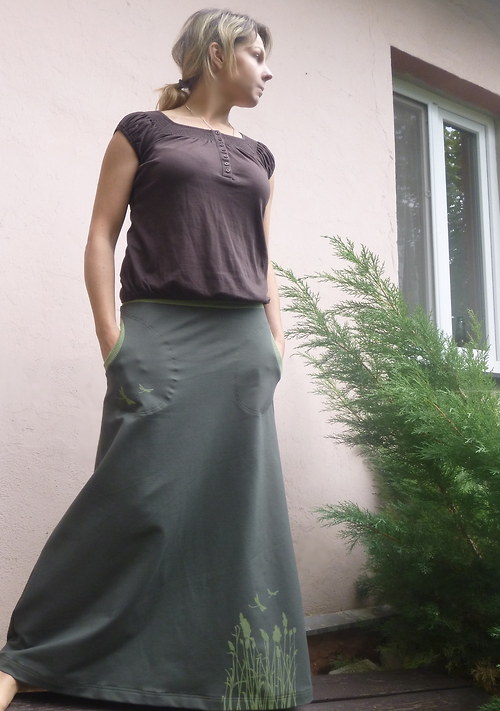 Sukýnka ... luční tráva (zelená) — foto 3