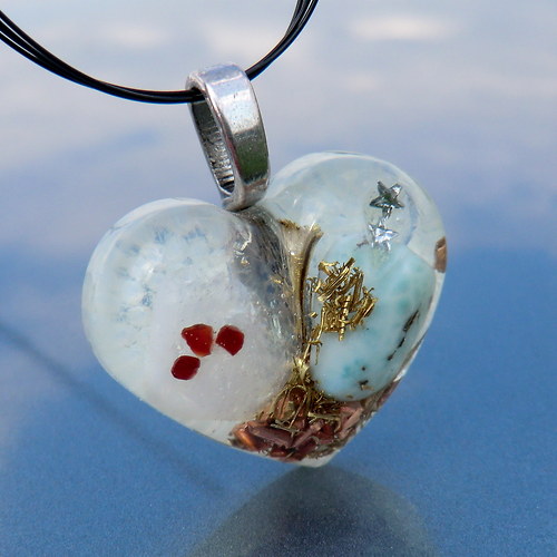Orgonit přívěsek - (A9) Larimar — foto 4