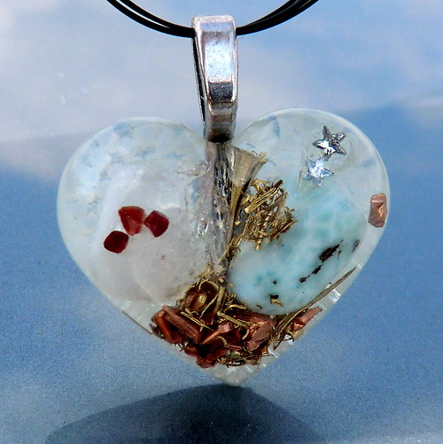 Orgonit přívěsek - (A9) Larimar — foto 5