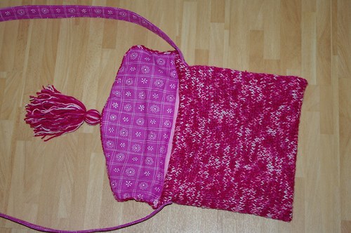 Kabelka růžovofialovobílá — foto 2