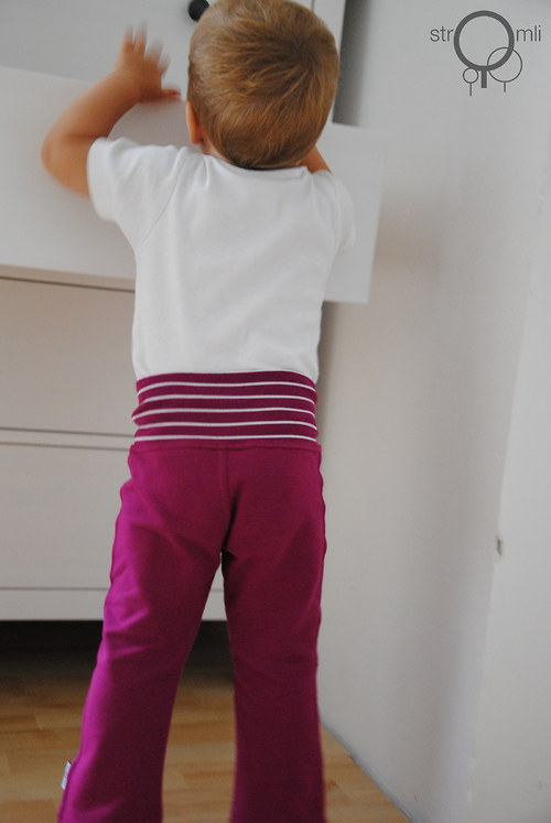 Dětské tepláky lila, vel. 1-2 let — foto 3