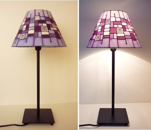 Lampa fialová mozaika — foto 2