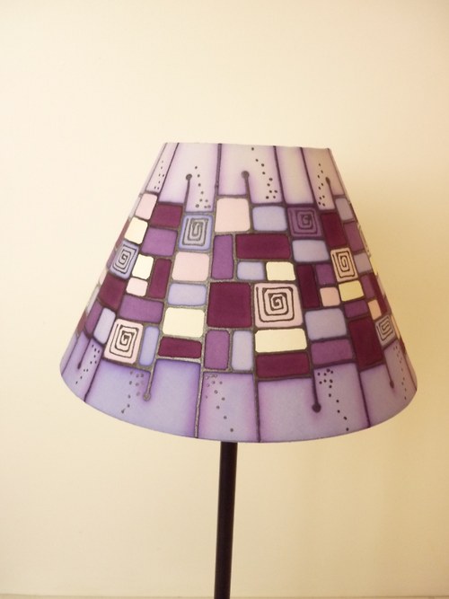 Lampa fialová mozaika — foto 3