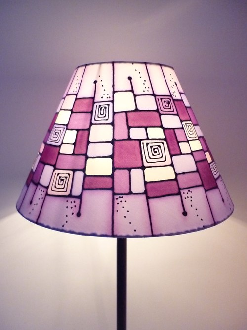 Lampa fialová mozaika — foto 5