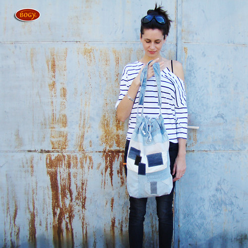 BIG BAG - velký pytlovak džínový — foto 3