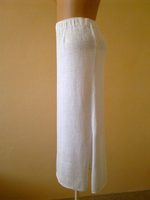 Sukně bílá pletená — foto 2