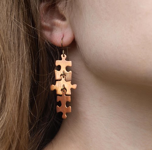 Puzzle náušnice — foto 4