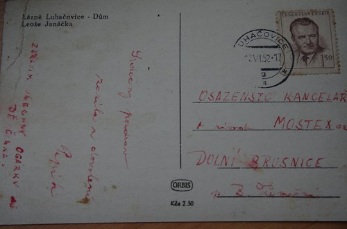 Pohlednice Luhačovice- 1952 — foto 2