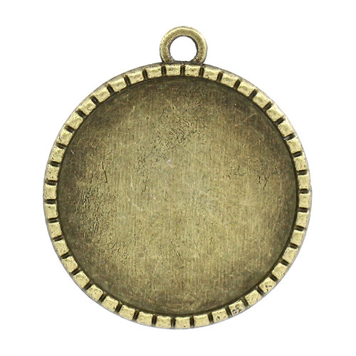 PŘÍVĚSEK LŮŽKO 25mm STAROBRONZ — foto 2