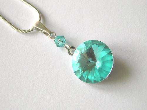 Swarovski sada Rivoli Light Turquoise..SLEVA — foto 5