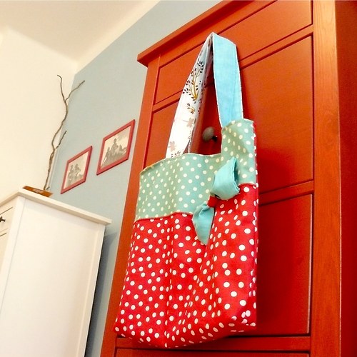 Anka tote - nákupka Dots a ptáčci — foto 2
