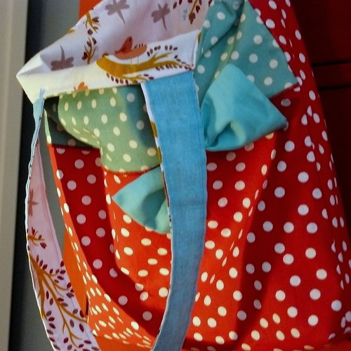 Anka tote - nákupka Dots a ptáčci — foto 4