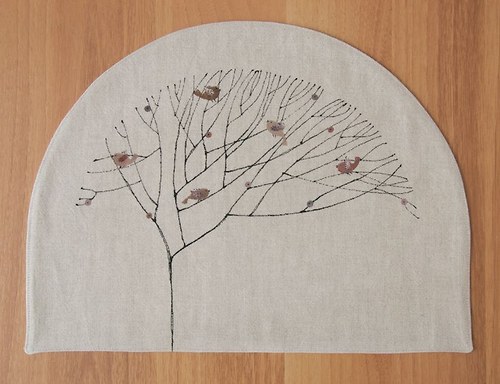 Prostírání- Ptačí stromy- půlkulaté-duo — foto 5