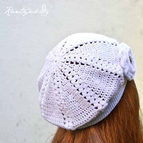 Dámský baret s květem — foto 3