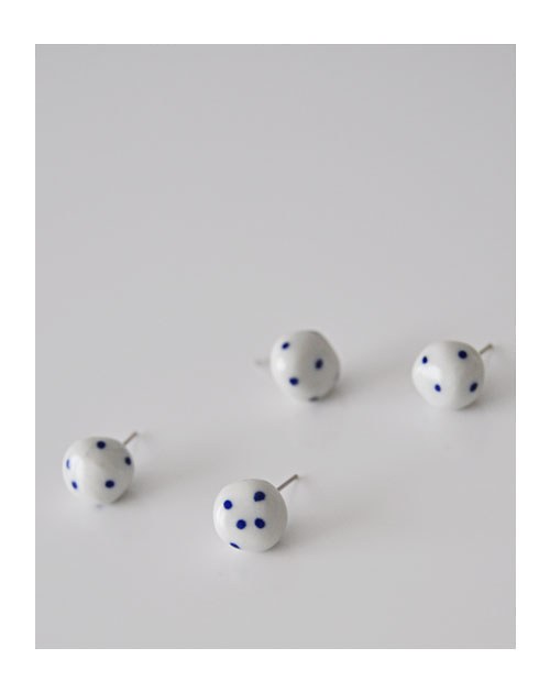 Náušnice "pecky_dots kobalt" — foto 3
