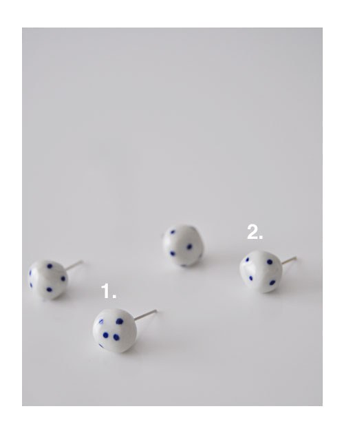 Náušnice "pecky_dots kobalt" — foto 2