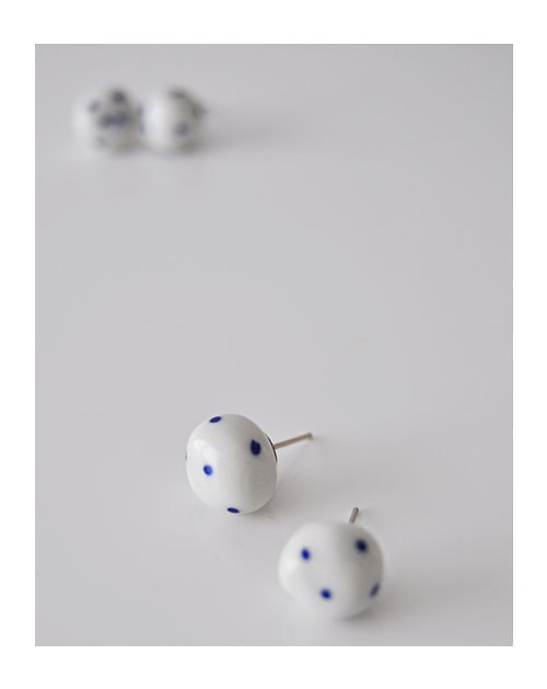 Náušnice "pecky_dots kobalt" — foto 4