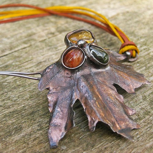 Maple leaf evolution - výrazný náhrdelník — foto 5