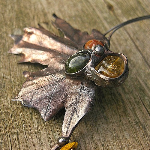 Maple leaf evolution - výrazný náhrdelník — foto 3