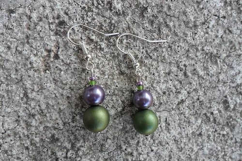 Lila and green - náušnice — foto 2