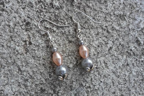 Apricot and grey - náušnice — foto 2