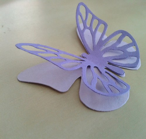Motýlek 3D - fialový — foto 3