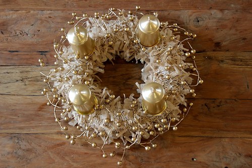 Adventní věnec zlatý — foto 2