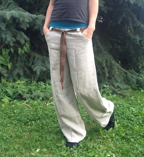 Lněné kalhoty — foto 3
