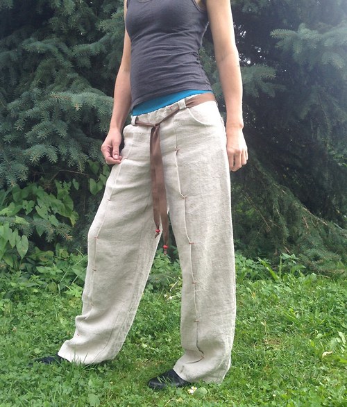 Lněné kalhoty — foto 5