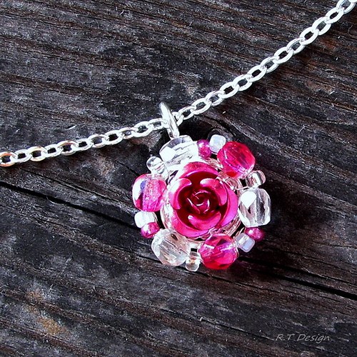 Náušničky Pink Rose... — foto 3