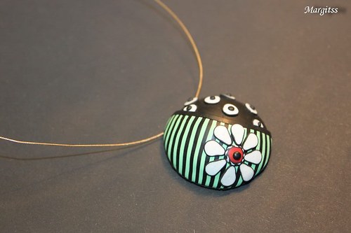 Náhrdelník Stripes with flower — foto 2