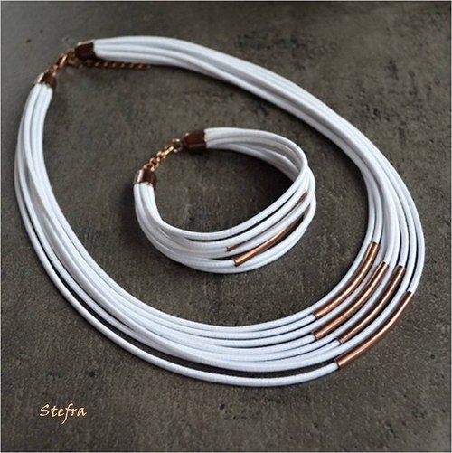 Coppery white - náhrdelník do setu — foto 3