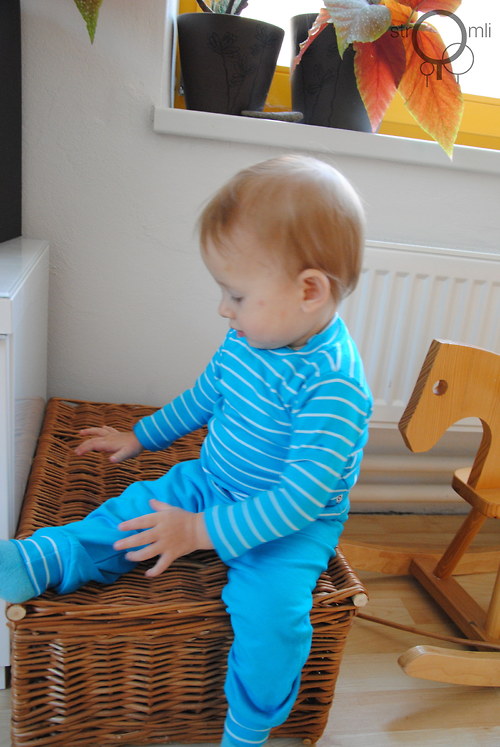 Dětské tepláky tyrkys, vel. 1-2 let — foto 3