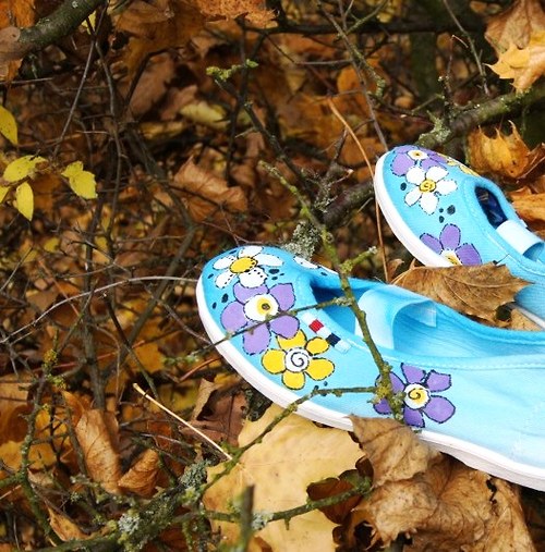 Malované cvičky tyrkysové! — foto 2