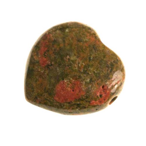 Unakit- vrtané srdce, 30x30 mm — foto 2