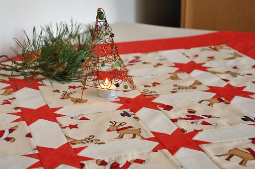 Červený s vánočními sobíky — foto 3