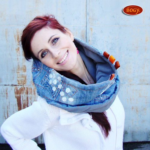 Teplá kukla, riflový recy tunel podšitý fleecem — foto 2