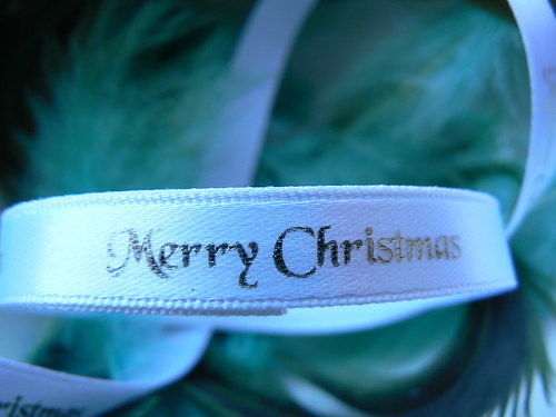 Stuha "Merry Christmas" bílá 3 metry - AKCE — foto 2