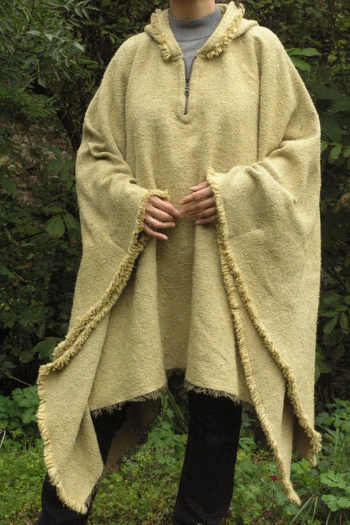 Pončo béžovozelenošedé — foto 2