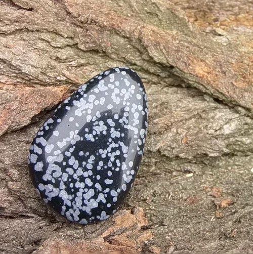 Obsidián vločkový - placka 119 — foto 2