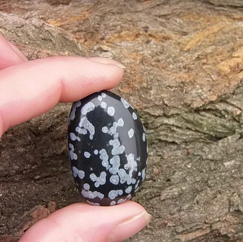 Obsidián vločkový - placka 121 — foto 2